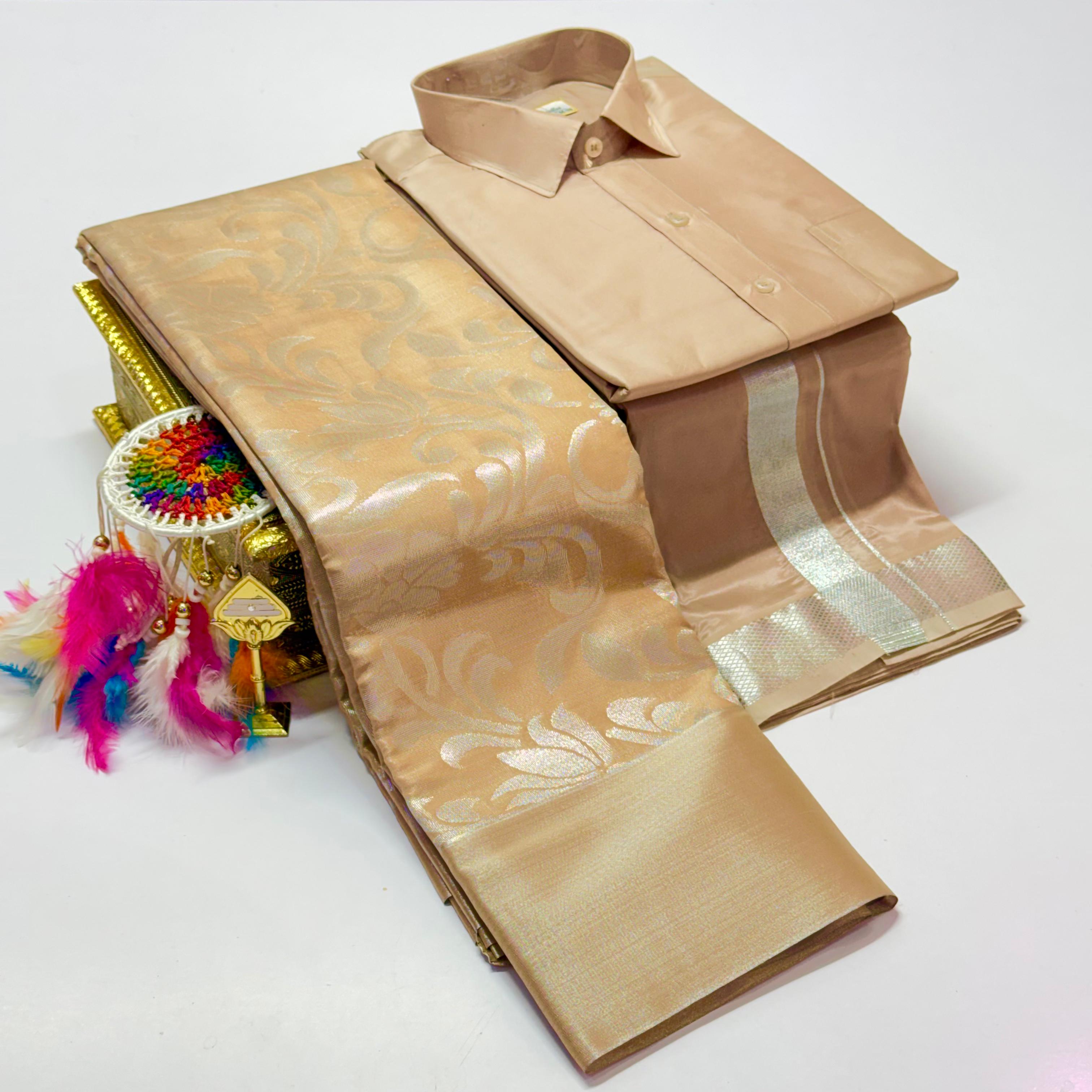 Premium Pattu Couple Combo Set – Design 1