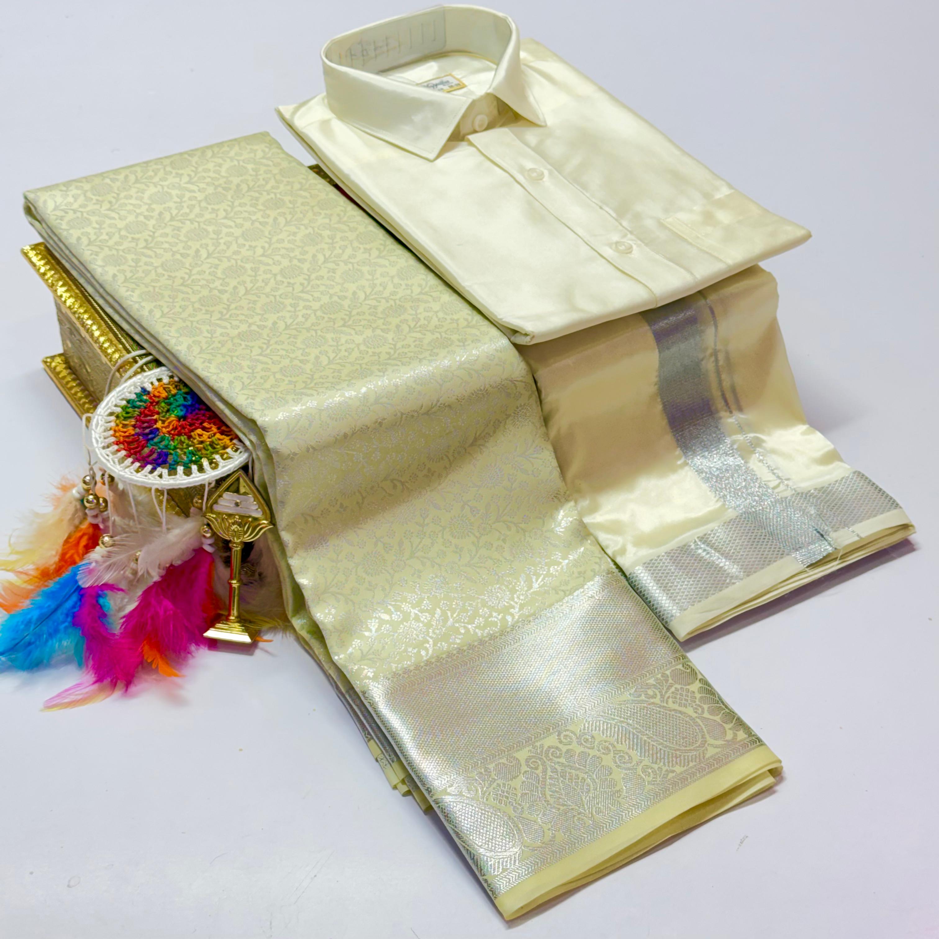 Premium Pattu Couple Combo Set – Design 2