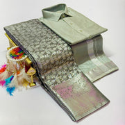 Premium Pattu Couple Combo Set – Design 1