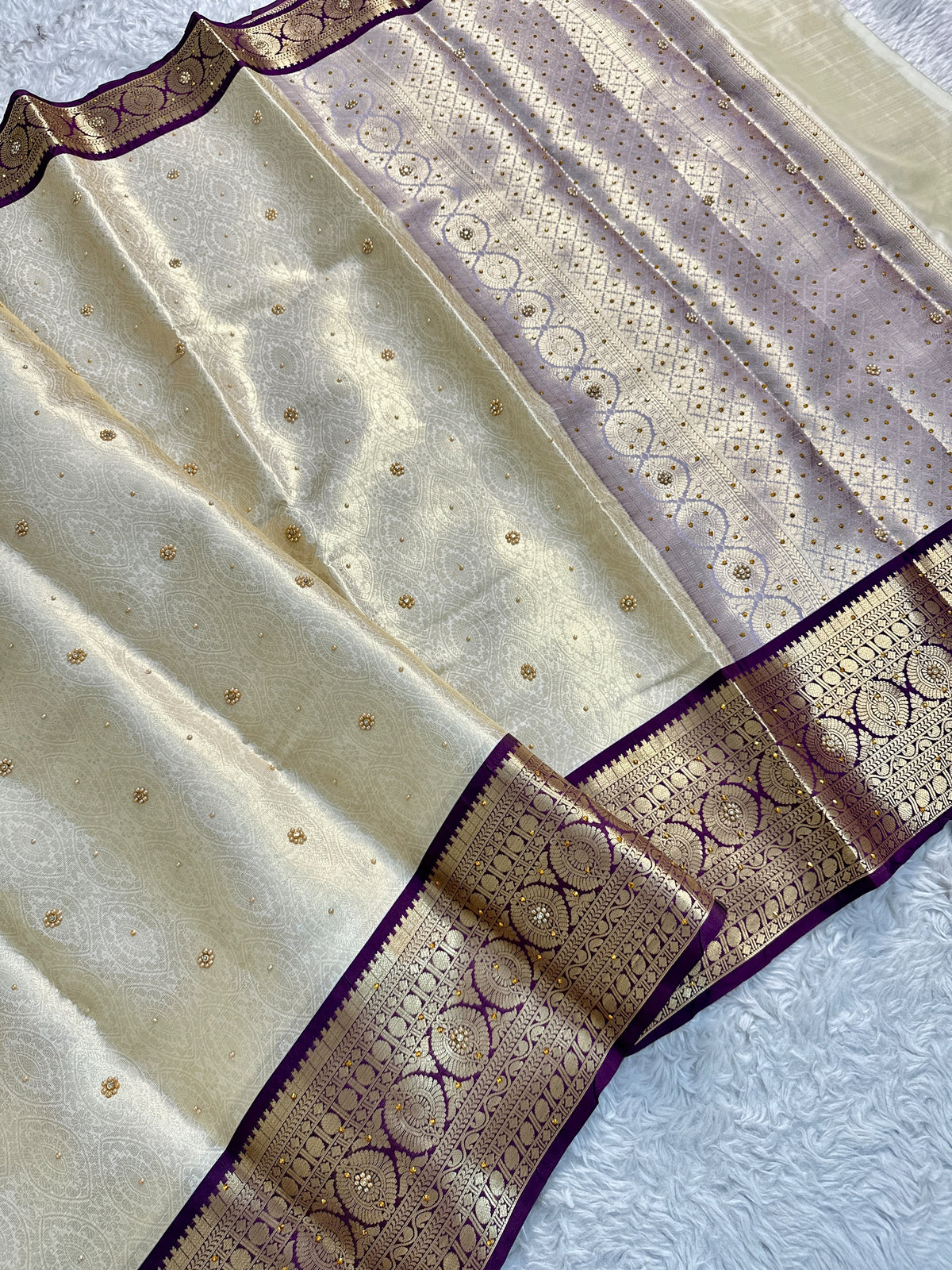 Hand Stone Work Banarasi Silk