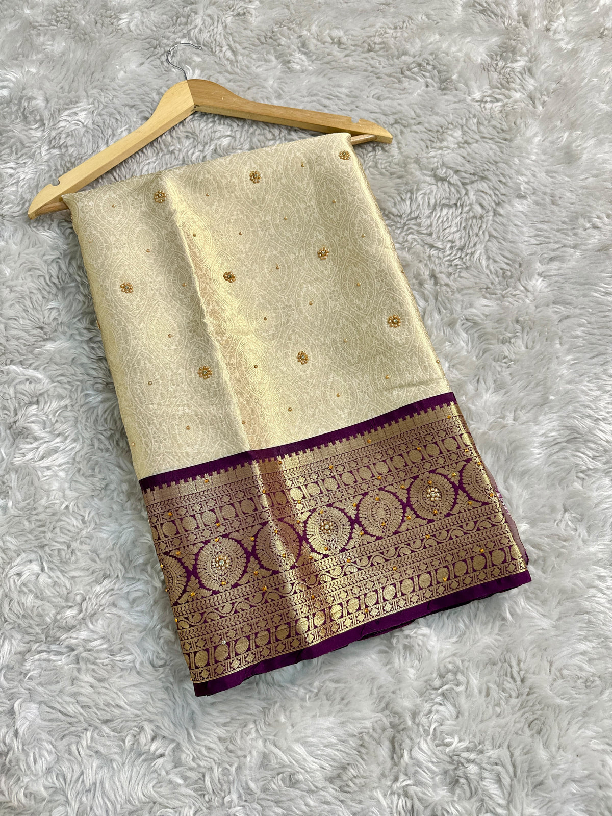 Hand Stone Work Banarasi Silk