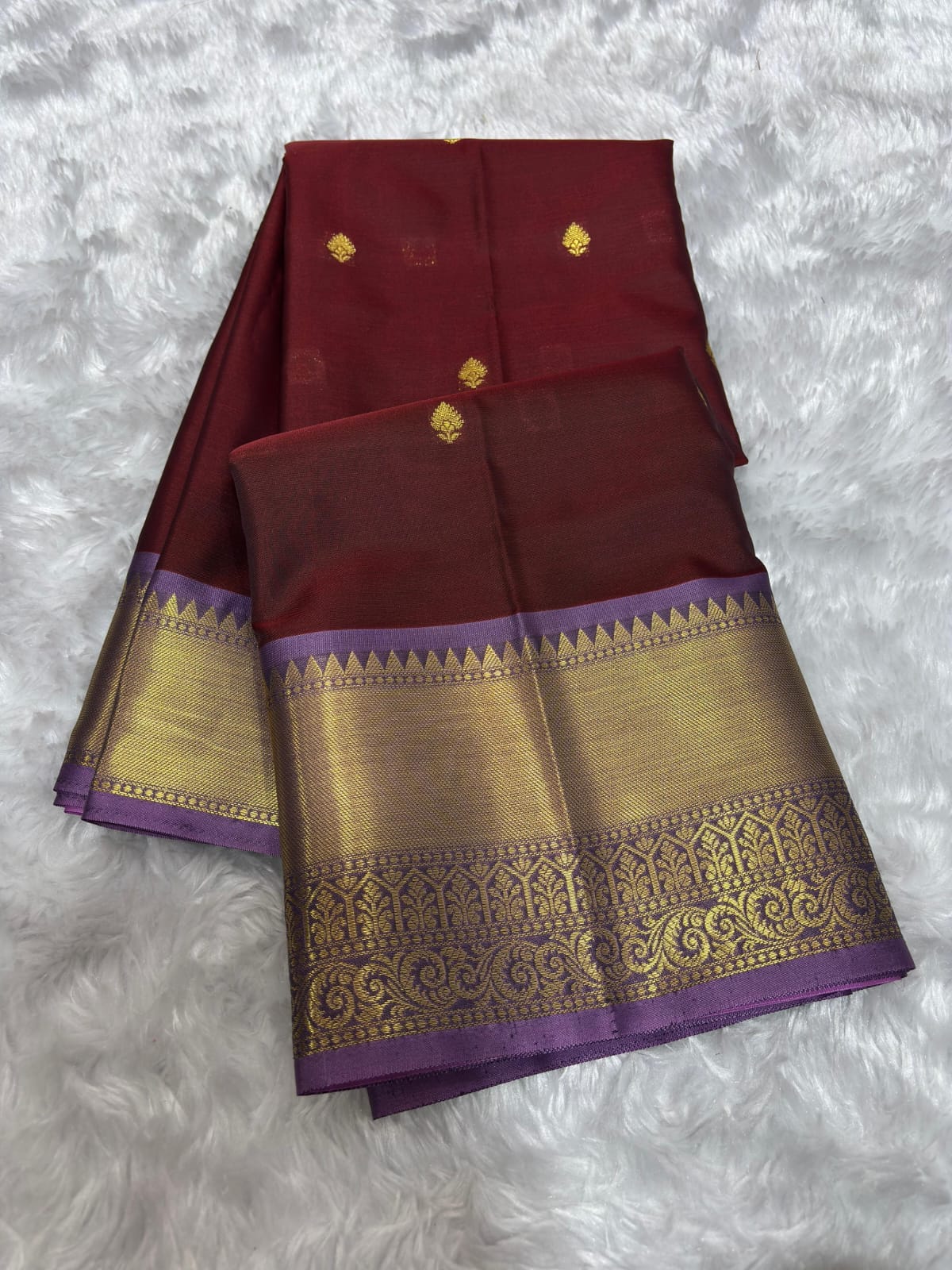 Coffee Brown with Pink Premium Banarasi Katan Silk Saree