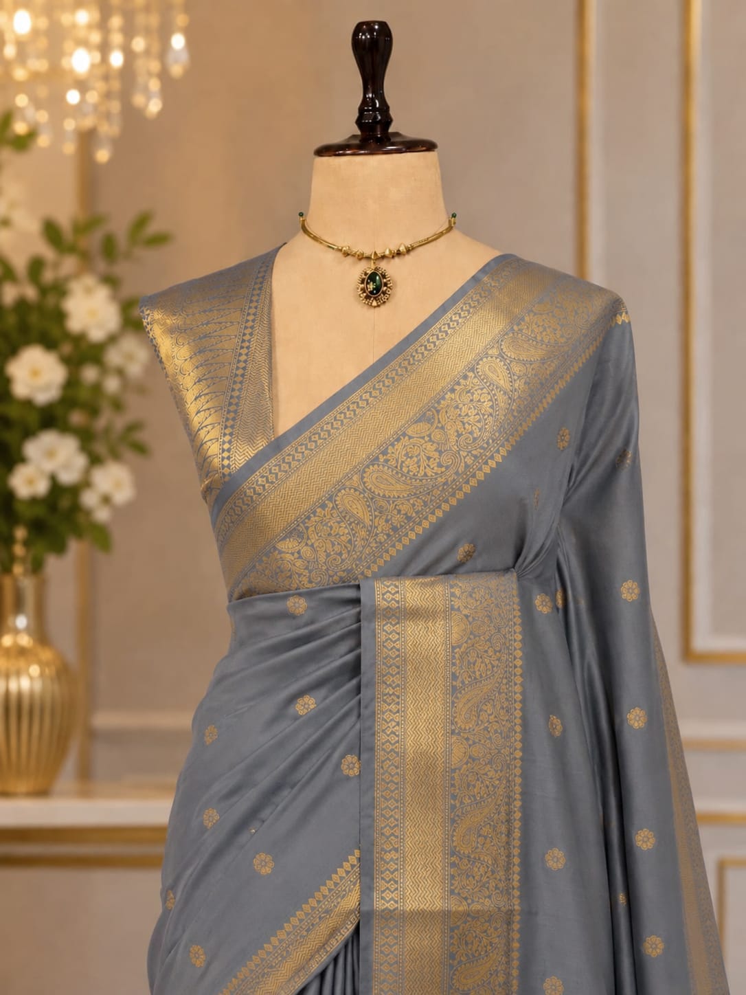 Premium Banarasi Katan Soft Silk Saree - Lavender