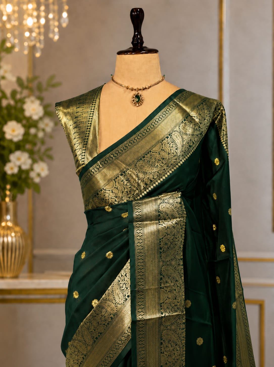 Premium Banarasi Katan Soft Silk Saree - Orange
