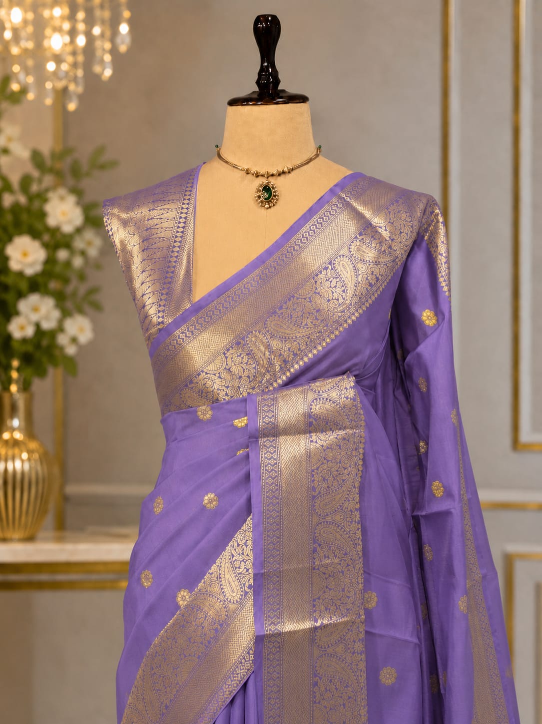 Premium Banarasi Katan Soft Silk Saree - Royal Blue