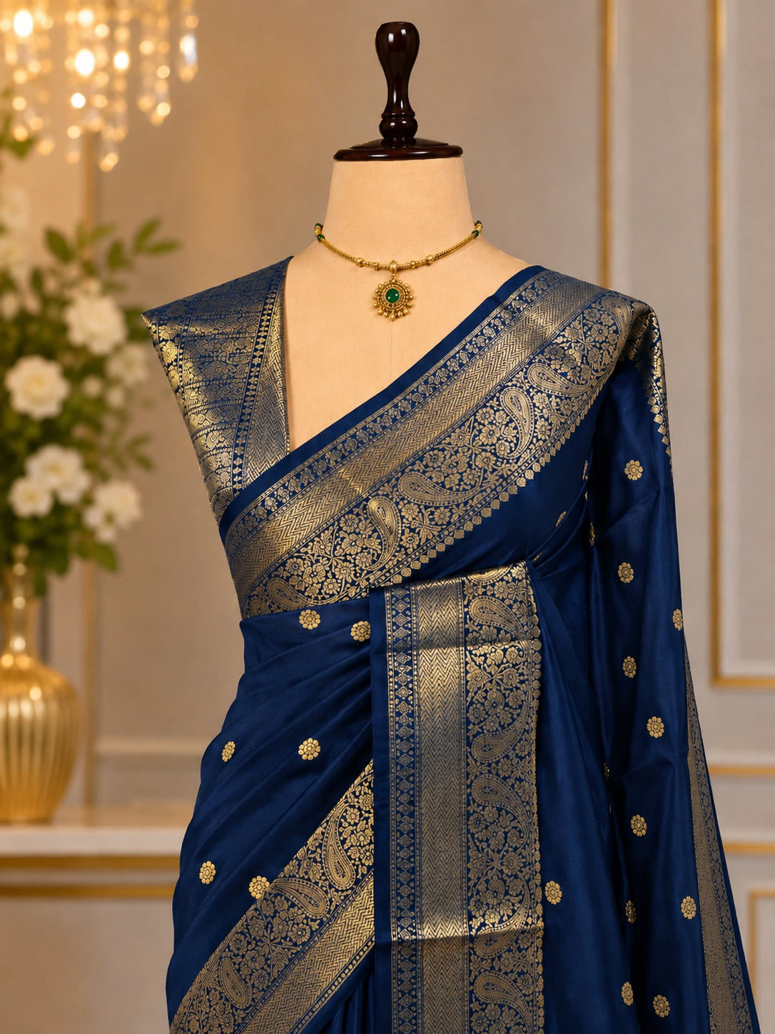 Premium Banarasi Katan Soft Silk Saree - Teal
