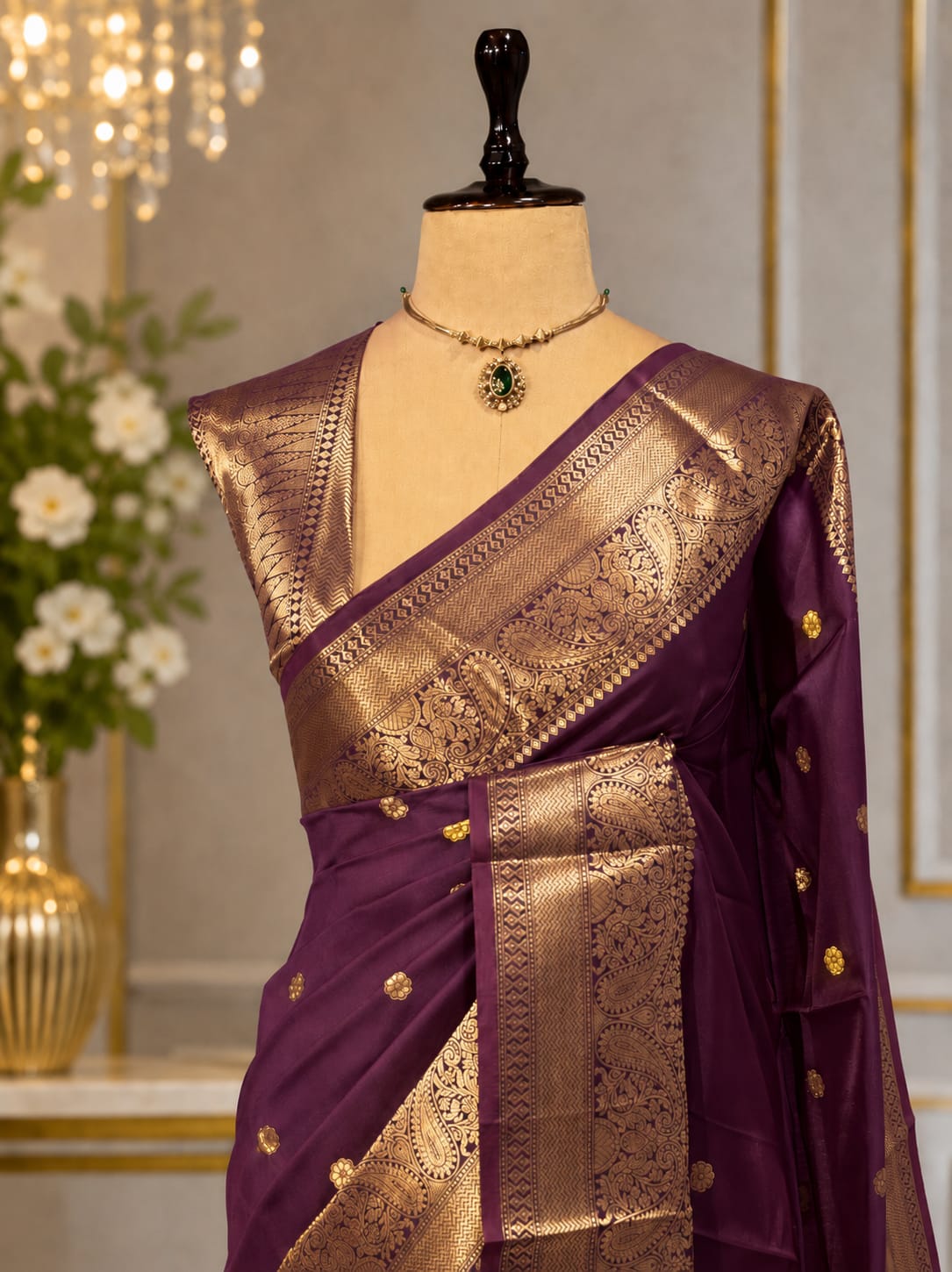 Premium Banarasi Katan Soft Silk Saree - Yellow