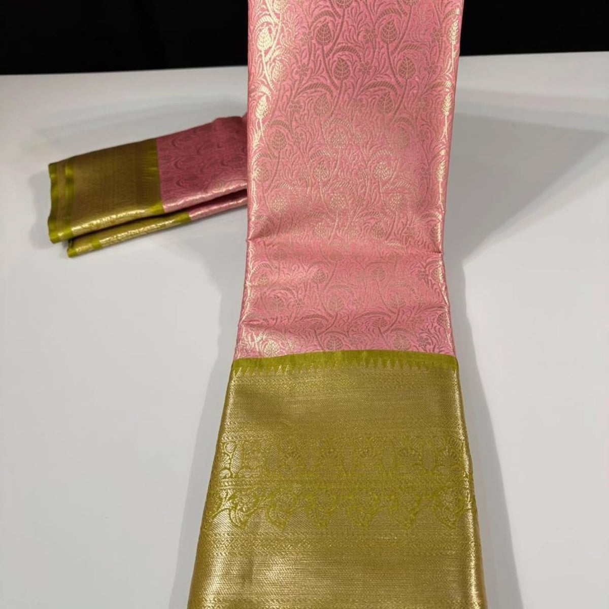 Banarasi Tissue Silk Saree - Lime Gold