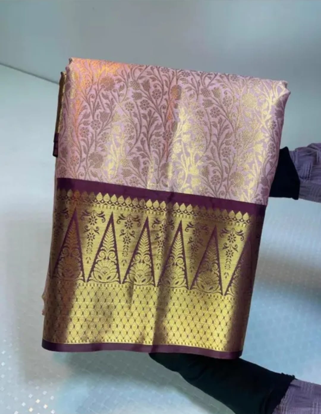 Banarasi Tissue Silk Saree - Peach Pink