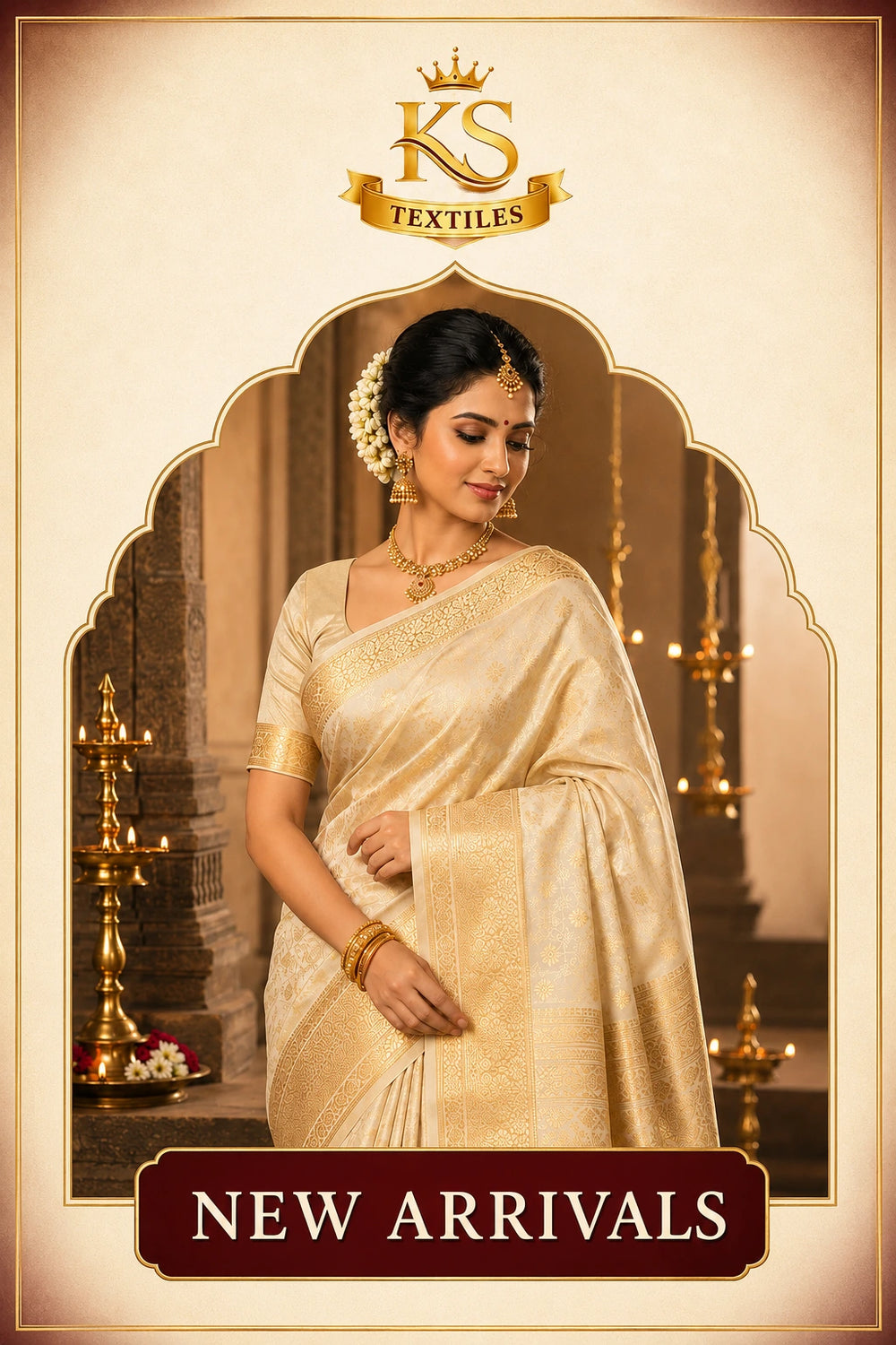 New arrival traditional silk sarees by KS Textiles
