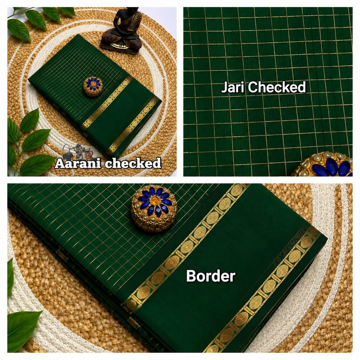 Arani Checked Silk Cotton Sarees