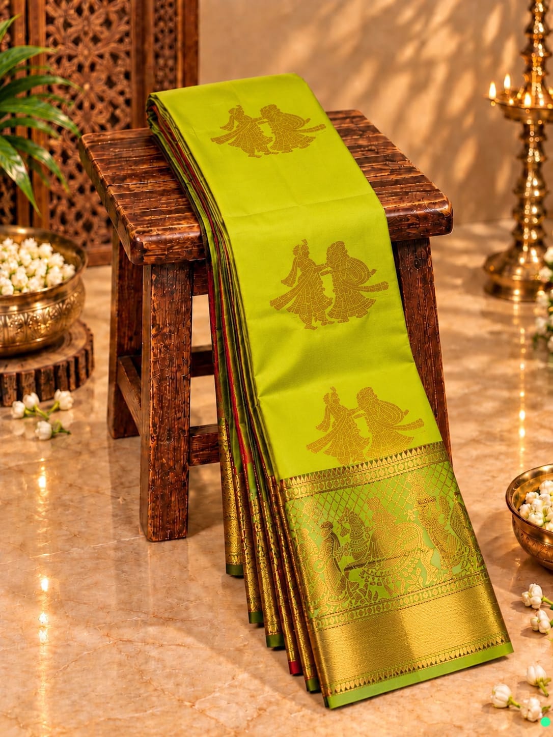 Pallakku Design Premium Kanchi Soft Silk Sarees