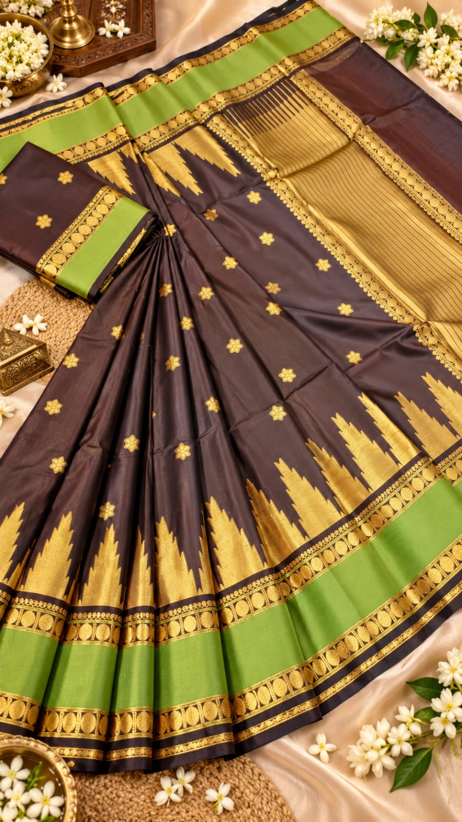 Temple Border Soft Silk Sarees