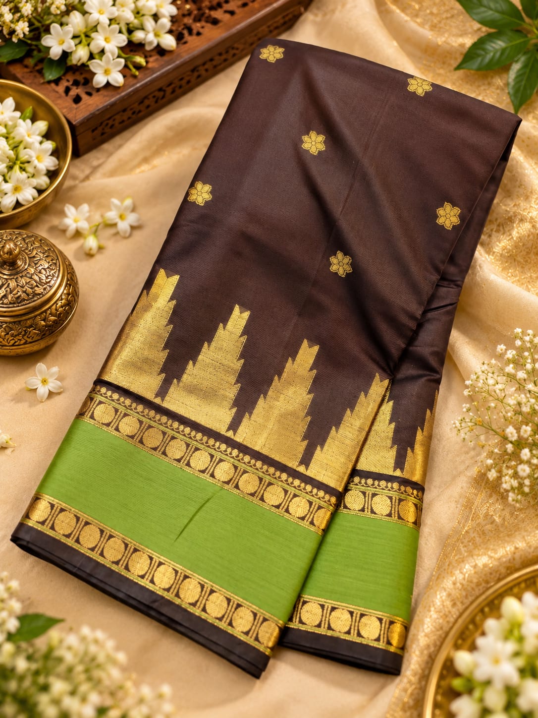 Temple Border Soft Silk Sarees