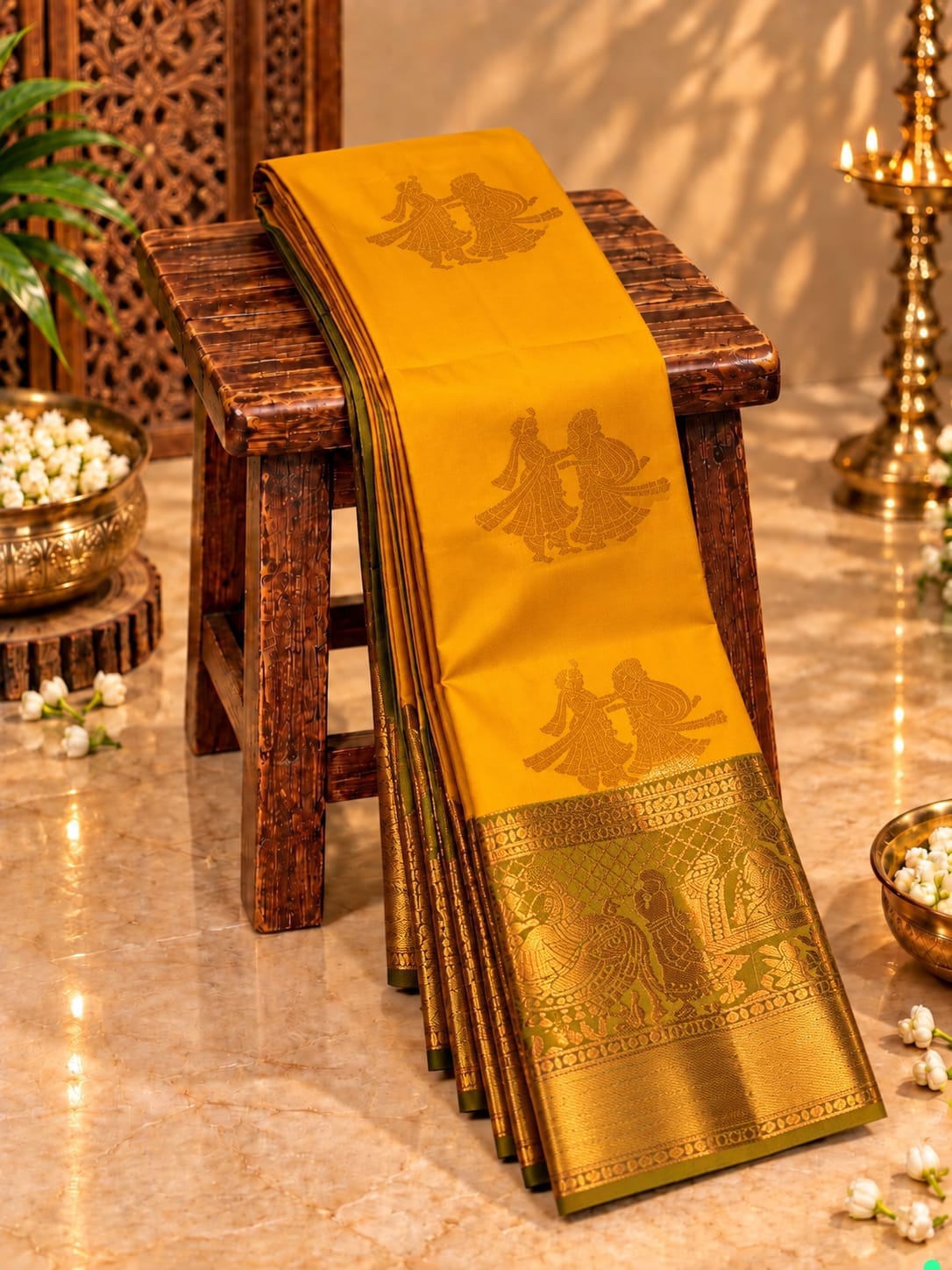 Pallakku Design Premium Kanchi Soft Silk Sarees