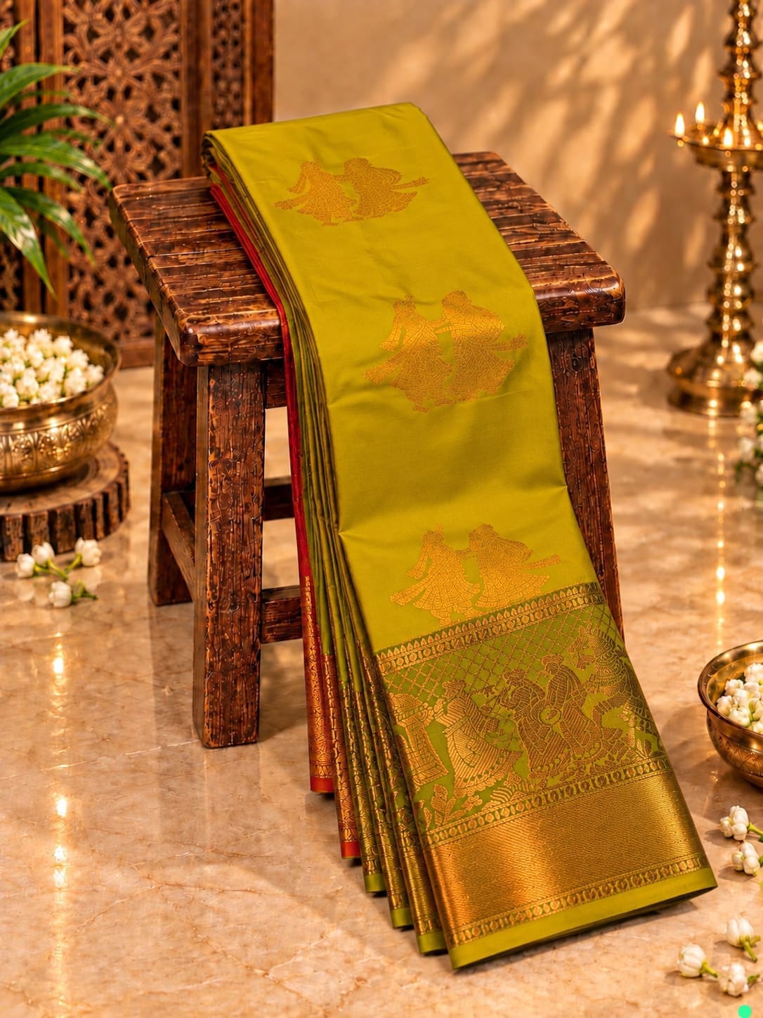 Pallakku Design Premium Kanchi Soft Silk Sarees
