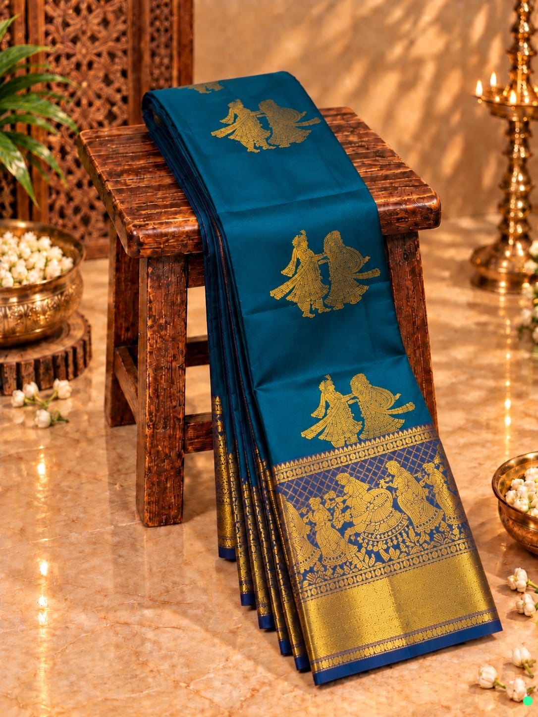 Pallakku Design Premium Kanchi Soft Silk Sarees