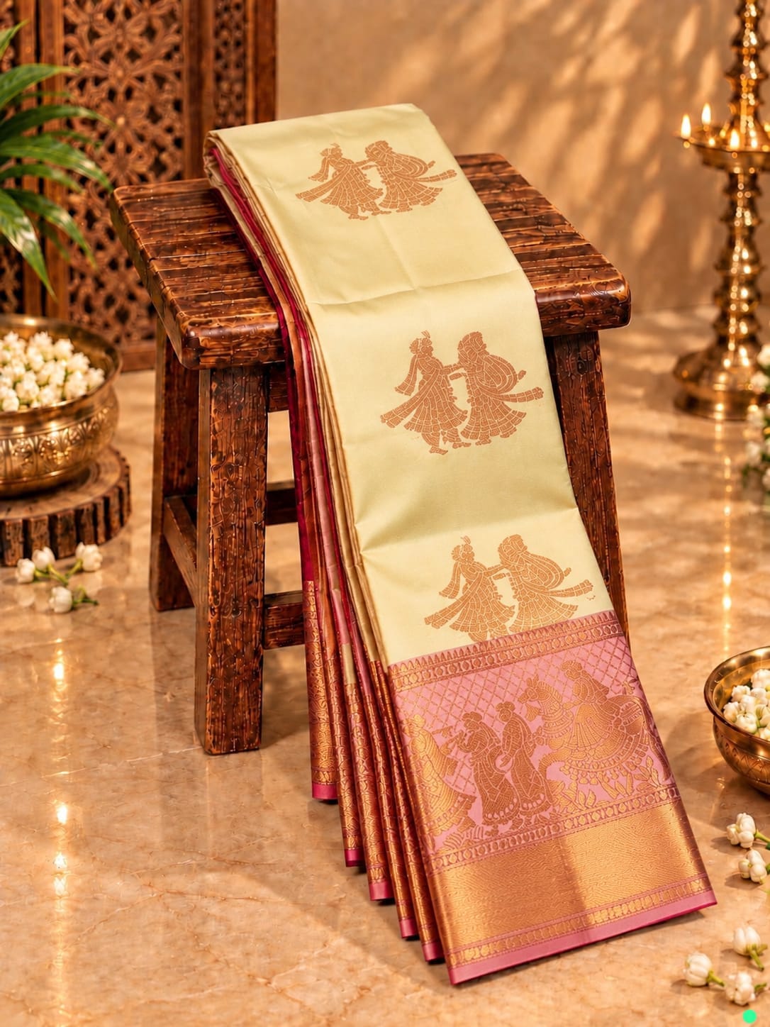 Pallakku Design Premium Kanchi Soft Silk Sarees