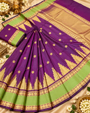 Temple Border Soft Silk Sarees