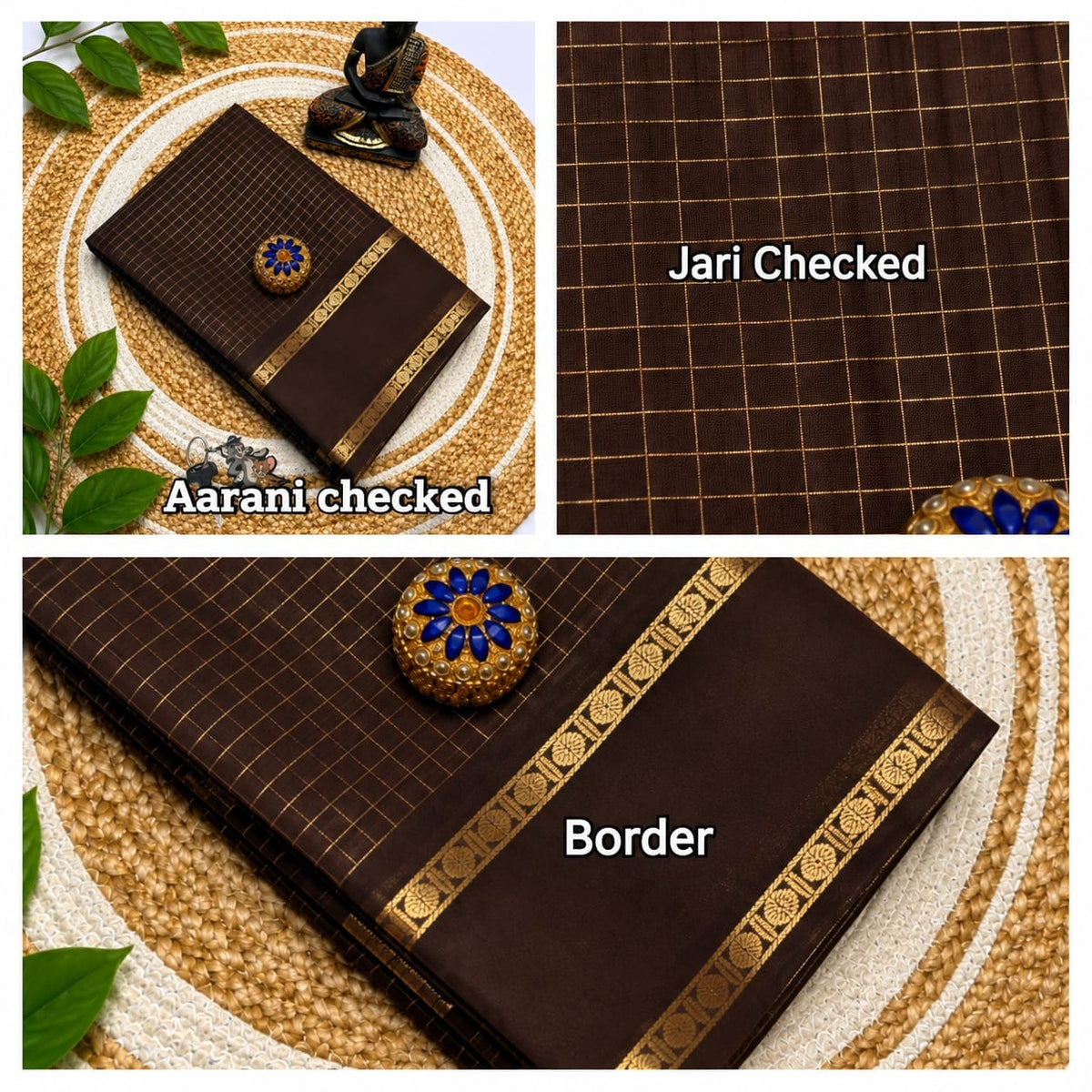 Arani Checked Silk Cotton Sarees
