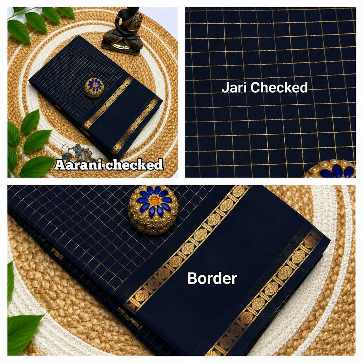Arani Checked Silk Cotton Sarees