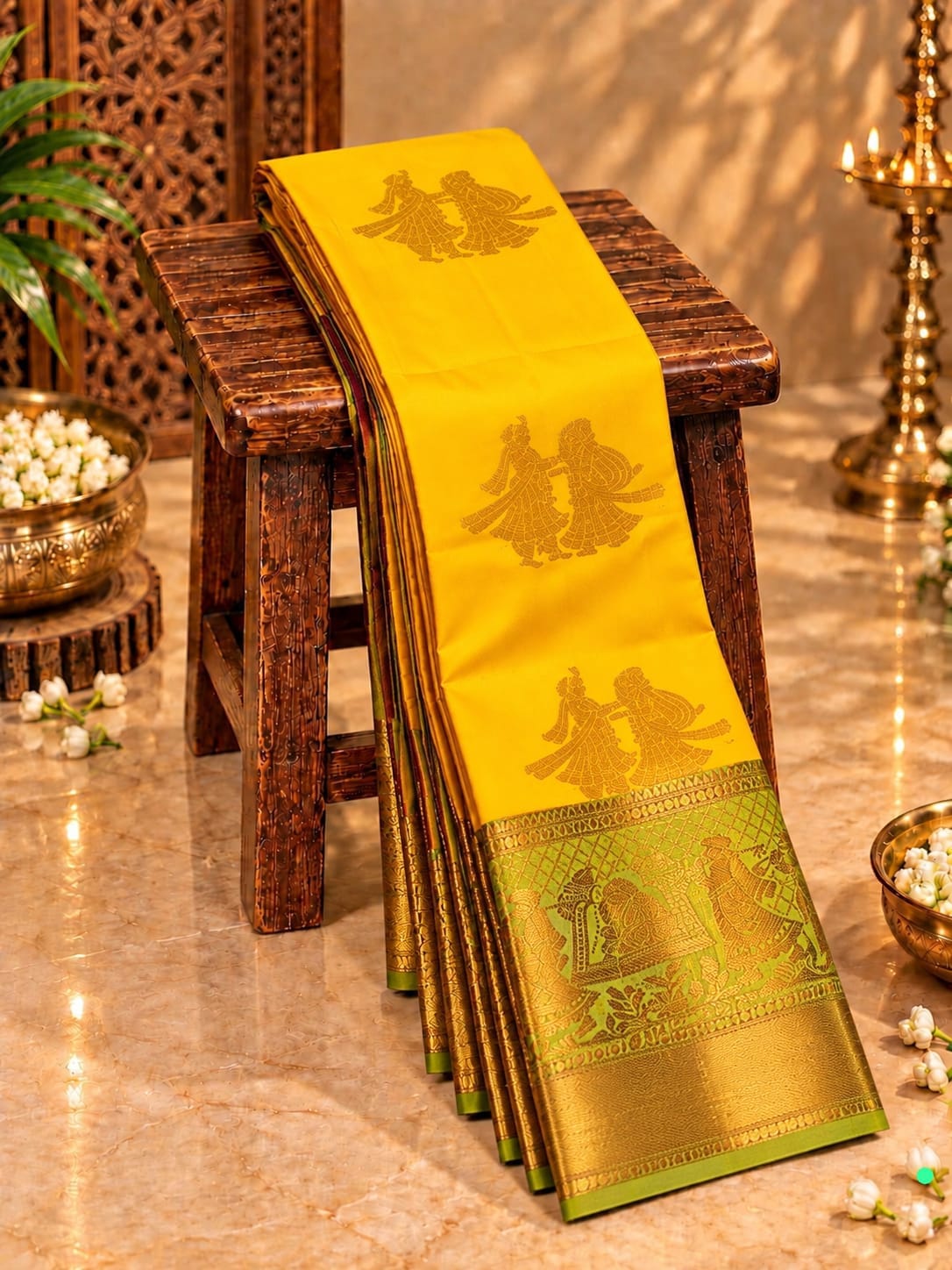 Pallakku Design Premium Kanchi Soft Silk Sarees